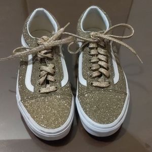 NEW Vans for Madewell gold sparkle sneakers